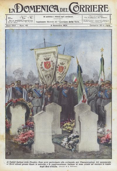 Aan de Italiaanse gevallenen van Vlaanderen door Achille Beltrame
